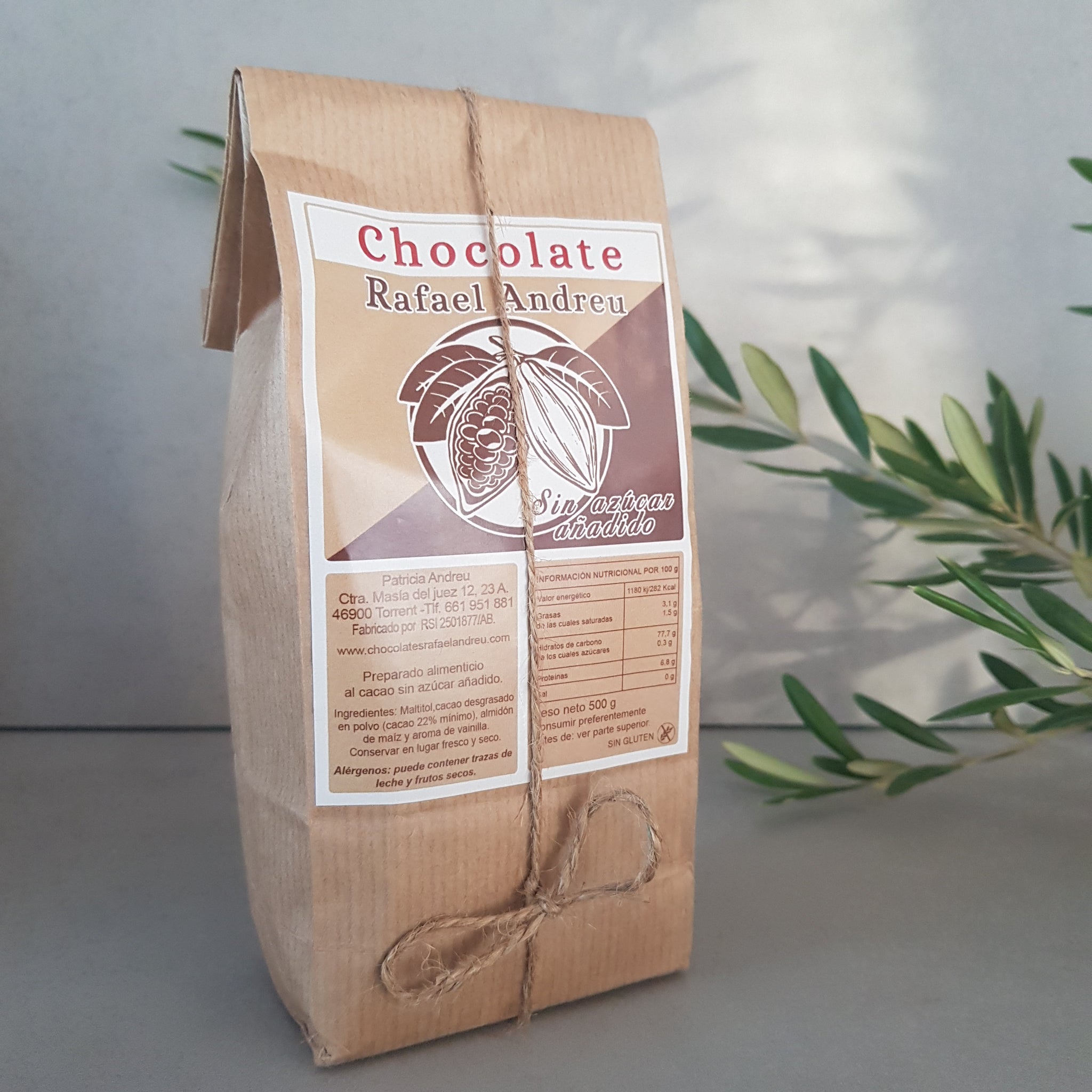 Chocolade Traditionele cacaopoeder zonder suiker voor chocolademelk 500gr